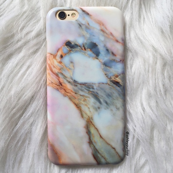 🌸4 for $10🌸 Pink blue marble iPhone 7 8 Plus case - Picture 2 of 4